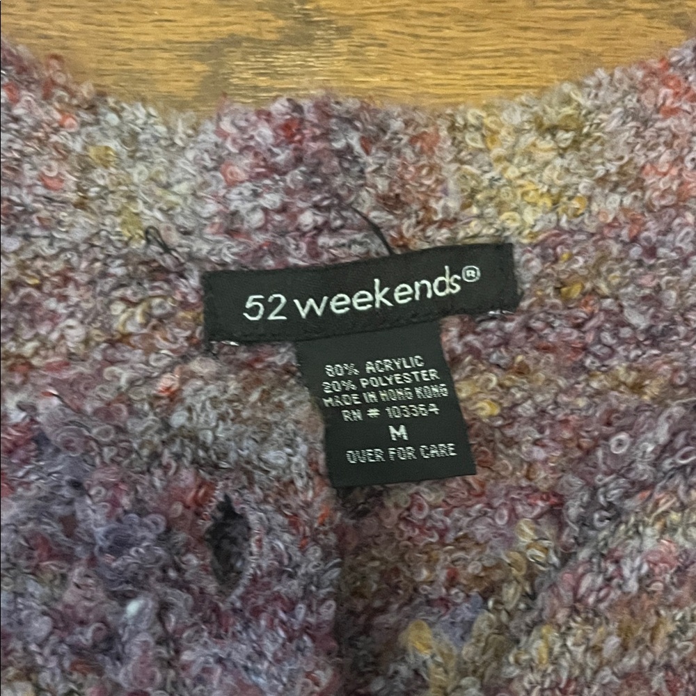 52 Weekends Multicolor Textured Cardigan - Picture 2 of 2